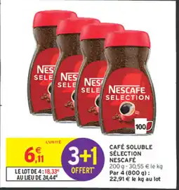 Intermarché Café soluble sélection nescafé offre