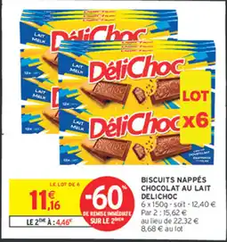 Intermarché Biscuits nappés chocolat au lait delichoc offre