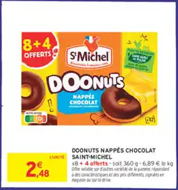 Intermarché Doonuts nappés chocolat saint-michel offre