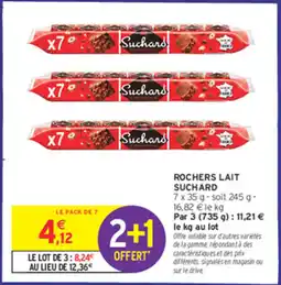 Intermarché Rochers lait suchard offre