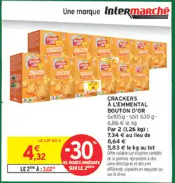 Intermarché Crackers à l'emmental bouton d'or offre