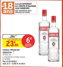 Intermarché Vodka sobiesk vodka sobieski offre