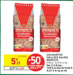 Intermarché Cacahuètes grillées salées menguys offre