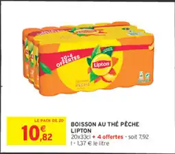 Intermarché Boisson au thé pêche lipton offre