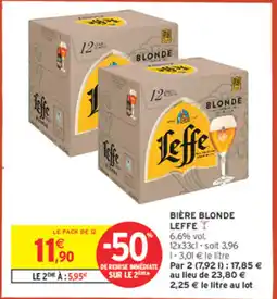 Intermarché Bière blonde leffe offre