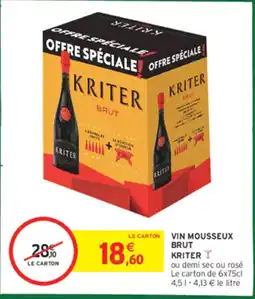Intermarché Vin mousseux brut kriter offre