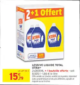 Intermarché Lessive liquide total xtra offre