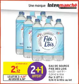 Intermarché Eau de source fiee des lois offre