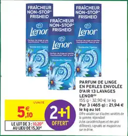 Intermarché Parfum de linge en perles envolée d'air 13 lavages lenor offre