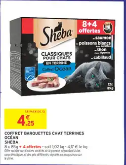Intermarché Coffret barquettes chat terrines ocean sheba offre