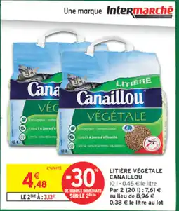 Intermarché Litière végétale canaillou offre
