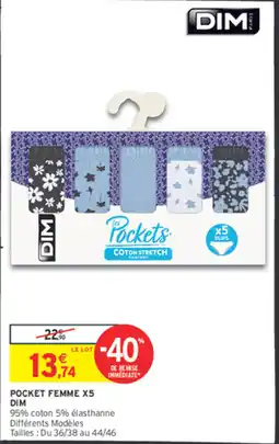 Intermarché Pocket femme x5 dim offre