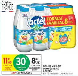 Intermarché Bol de vie lait demi-écrémé lactel offre