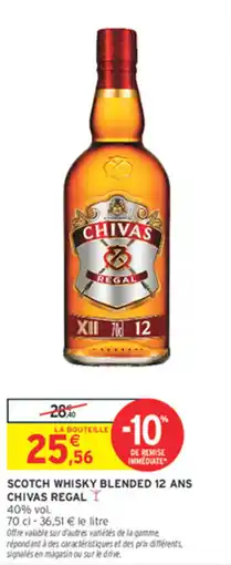 Intermarché Scotch whisky blended 12 ans chivas regal offre