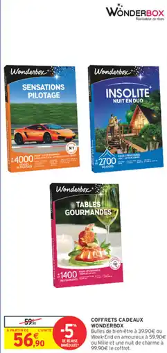 Intermarché Coffrets cadeaux wonderbox offre