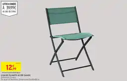 Intermarché Chaise pliante acier sauge offre