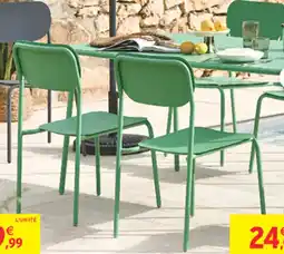 Intermarché Chaise en acier sauge offre