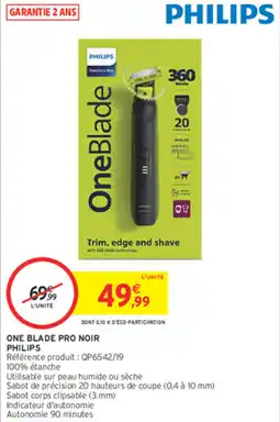 Intermarché One blade pro noir philips offre