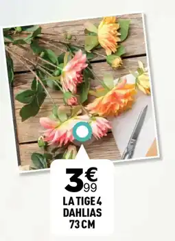 Centrakor La tige 4 dahlias 73 cm offre