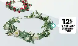 Centrakor La guirlande de 21 roses 170 cm offre