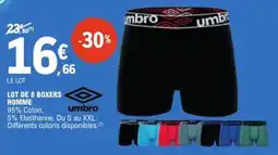 E.Leclerc Lot de 8 boxers homme offre