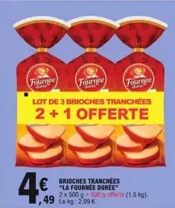 E.Leclerc Brioches tranchées la fournée dorée offre