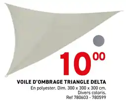 Voile d'ombrage triangle delta