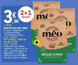 E.Leclerc Dosettes de café meo offre