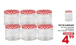 Trafic Set de 6 bocaux offre