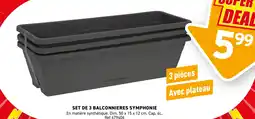 Trafic Set de 3 balconnieres symphonie offre