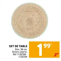 Trafic Set de table offre