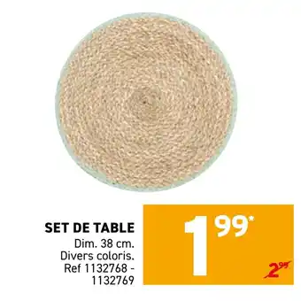 Trafic Set de table offre