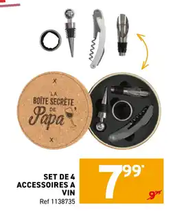 Trafic Set de 4 accessoires a vin offre