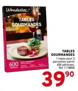 WONDERBOX Tables gourmandes