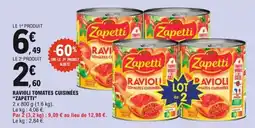 E.Leclerc Ravioli tomates cuisinées zapetti offre