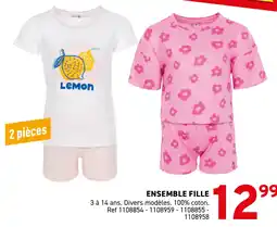 Trafic Ensemble fille offre