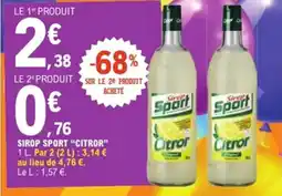 E.Leclerc Sirop sport citror offre