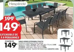 La Foir'Fouille Table verre extensible piazza offre
