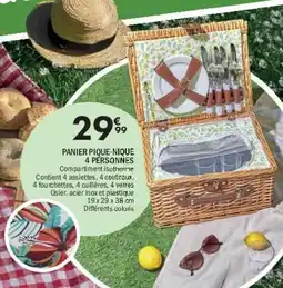 La Foir'Fouille Panier pique-nique 4 personnes offre