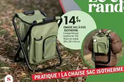 La Foir'Fouille Chaise sac à dos isotherme offre