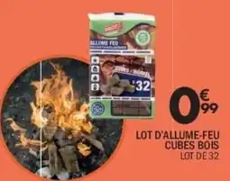 La Foir'Fouille Lot d'allume-feu cubes bois offre