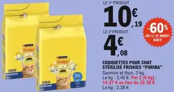 E.Leclerc Croquettes pour chat stérilisé friskies purina offre