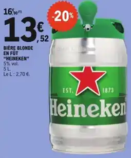 E.Leclerc Bière blonde en füt heineken offre