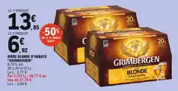 E.Leclerc Bière blonde d'abbaye grimbergen offre