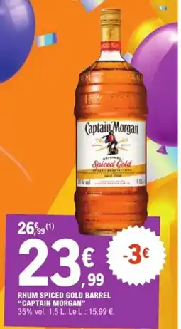 E.Leclerc Rhum spiced gold barrel captain morgan offre
