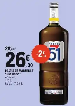 E.Leclerc Pastis de marseille pastis 51 offre