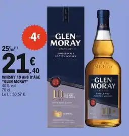E.Leclerc Whisky 10 ans d'âge glen moray offre