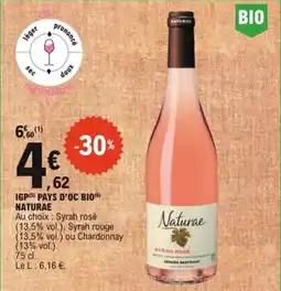 E.Leclerc Igp pays d'oc bio naturae offre