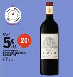 E.Leclerc Aop bordeaux supérieur château de goëlane 2021 offre