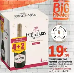 E.Leclerc Vin mousseux de qualité café de paris offre